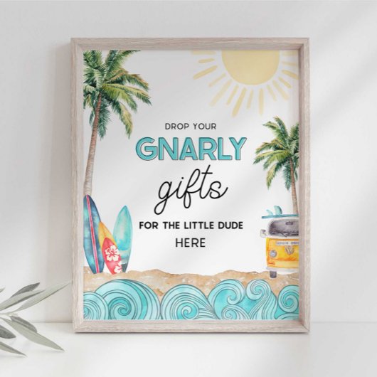 Surf Feest Cadeaubord Bord Foto Afdruk