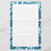 Surf Floral Hibiscus Pattern Briefpapier (Voorkant)