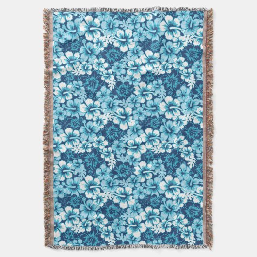 Surf Floral Hibiscus Pattern Deken (Voorkant Verticaal)