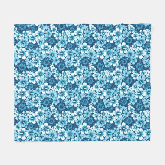 Surf Floral Hibiscus Pattern Fleece Deken (Voorkant (Horizontaal))