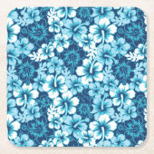 Surf Floral Hibiscus Pattern Kartonnen Onderzetters (Voorkant)
