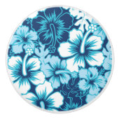 Surf Floral Hibiscus Pattern Keramische Knop (Voorkant)