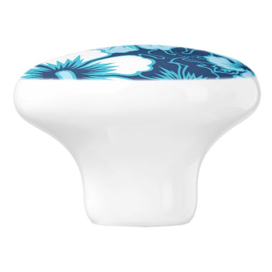Surf Floral Hibiscus Pattern Keramische Knop (Zijkant)