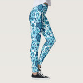 Surf Floral Hibiscus Pattern Leggings (Rechts)