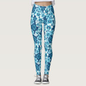 Surf Floral Hibiscus Pattern Leggings (Voorkant)
