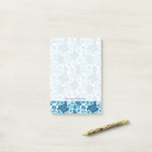 Surf Floral Hibiscus Pattern Post-it® Notes (Op bureau)