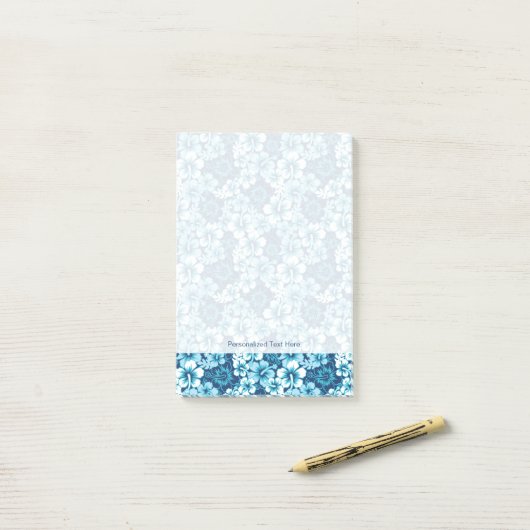 Surf Floral Hibiscus Pattern Post-it® Notes (Op bureau)