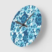 Surf Floral Hibiscus Pattern Ronde Klok (Hoek)