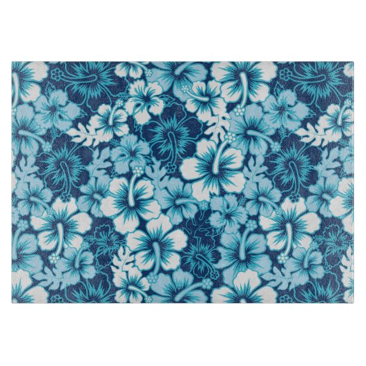 Surf Floral Hibiscus Pattern Snijplank (Voorkant)