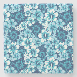 Surf Floral Hibiscus Pattern Stenen Onderzetter