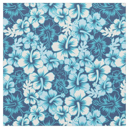 Surf Floral Hibiscus Pattern Stof (Close Up)