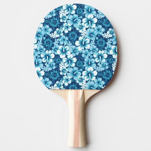 Surf Floral Hibiscus Pattern Tafeltennisbatje (Voorkant)