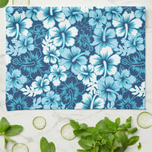 Surf Floral Hibiscus Pattern Theedoek (Gevouwen)