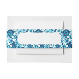 Surf Floral Hibiscus Pattern Uitnodigingen Wikkel