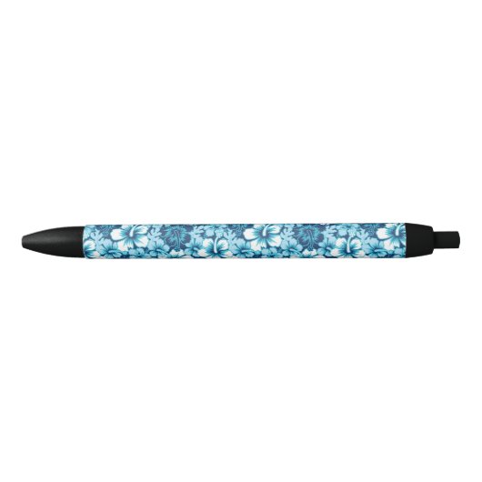 Surf Floral Hibiscus Pattern Zwarte Inkt Pen (Voorkant)