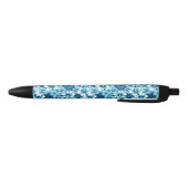 Surf Floral Hibiscus Pattern Zwarte Inkt Pen (Bodem)