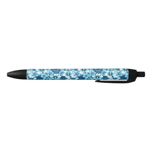 Surf Floral Hibiscus Pattern Zwarte Inkt Pen (Bodem)