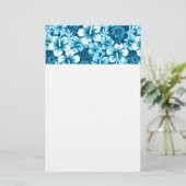 Surf florale hibiscus briefpapier (Staand voorkant)