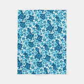 Surf florale hibiscus fleece deken (Voorkant)