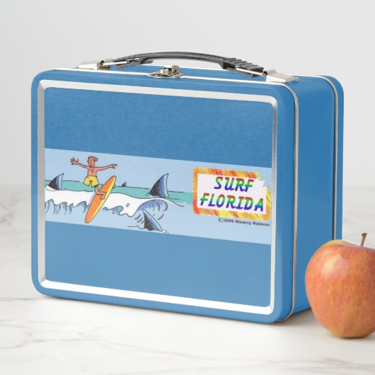 Surf Florida blue lunchbox (In situ)