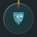 Surf Folly Beach South Carolina Keramisch Ornament<br><div class="desc">Surf Folly Beach South Carolina</div>