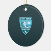 Surf Folly Beach South Carolina Keramisch Ornament (Links)