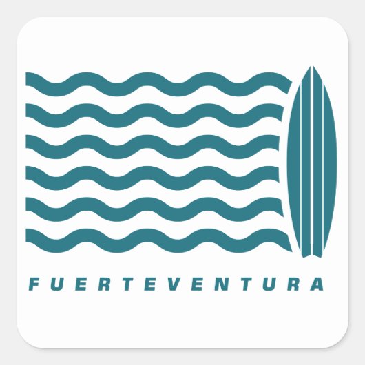 Surf Fuerteventura Vierkante Sticker (Voorkant)