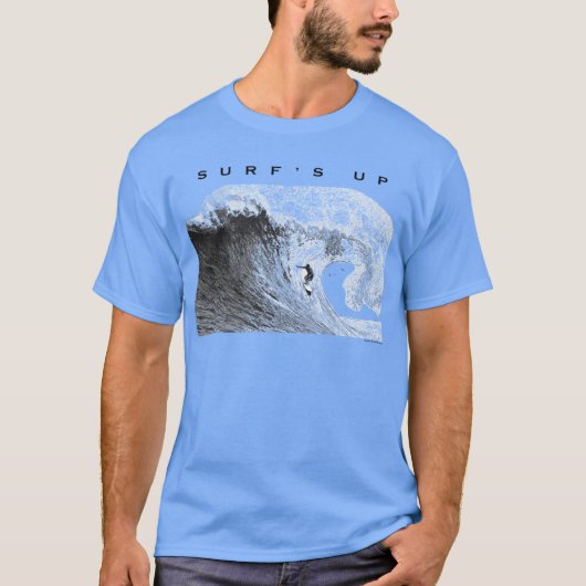 Surf gaat surfen op barrel wave t-shirt (Voorkant)