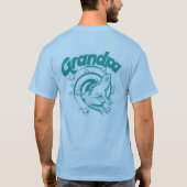 Surf geïnspireerd op opa Tattoo kikker T-shirt (Achterkant)