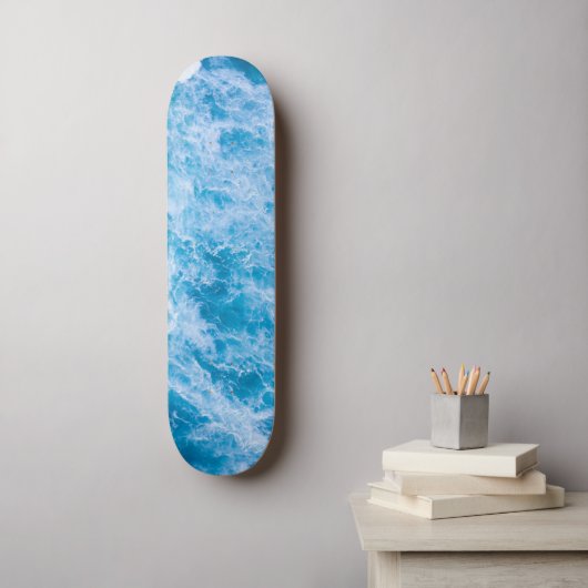Surf-geïnspireerde Ocean Waves Seascape Skateboard (Muurkunst)