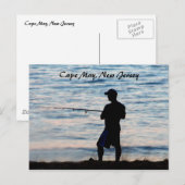 Surf Gevist in Kaapje kan op 6 Briefkaart Dusk (Voorkant / Achterkant)