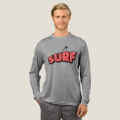 Surf, gewoon surfen. In het rood Tri-Blend Shirt (Voorkant)
