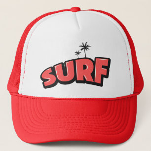 Surf, gewoon surfen. In het rood Trucker Pet