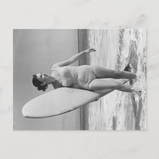  Surf Girl Briefkaart (Voorkant)