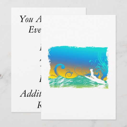 Surf Girl Kaart (Voorkant / Achterkant)