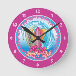 Surf - Girlie Surfer Ronde Klok