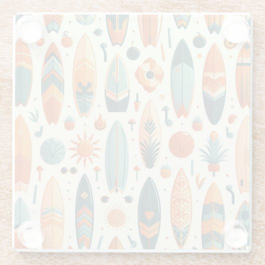 Surf Glazen Onderzetter (Achterkant)