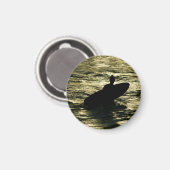 Surf Golden Hour Bali Round Magnet (Voorkant / Achterkant)