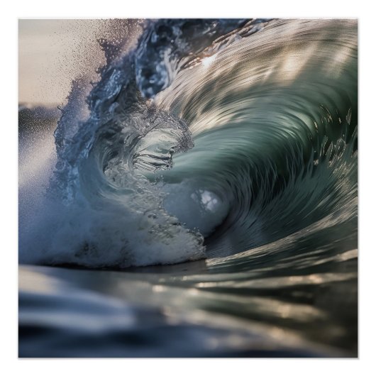 Surf golf oceaan perfect poster (Voorkant)
