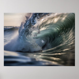 Surf golf oceaan poster