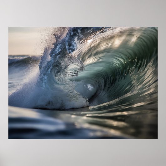 Surf golf oceaan poster (Voorkant)