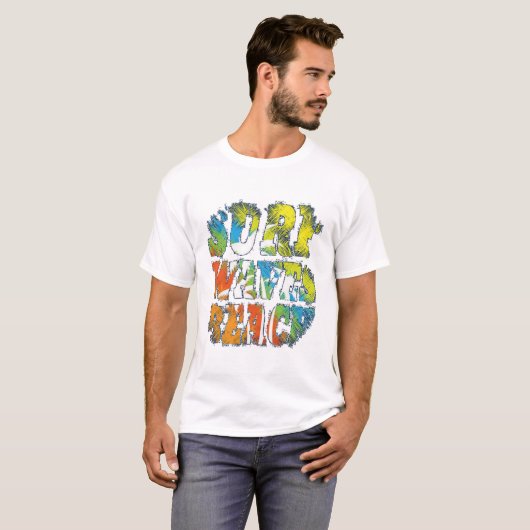 Surf, golven, strand t-shirt (Voorkant volledig)