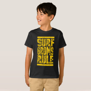 Surf Groms Rule!! (geel) T-shirt
