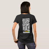 Surf Groms Rule!! (volwassen wit) T-shirt (Achterkant volledig)
