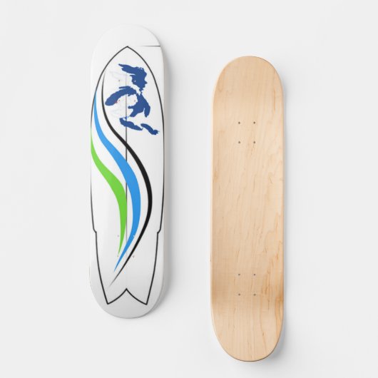 Surf Grote Meren Persoonlijk Skateboard (Voorkant)