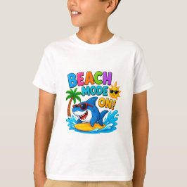 🌊 Surf Haai Cartoon Voor Zomerpret 🏄 T-shirt
