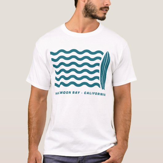 Surf Half Moon Bay, Californië T-shirt (Voorkant)