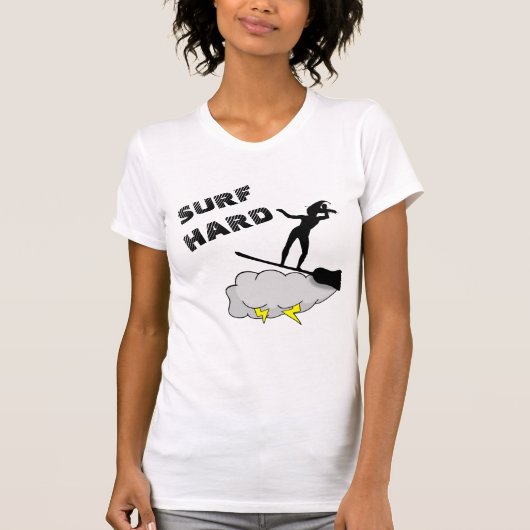 Surf hard als een heks t-shirt (Voorkant)