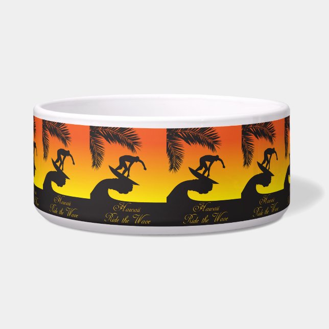 Surf:Hawaii Pet Bowl Voerbakje (Voorkant)