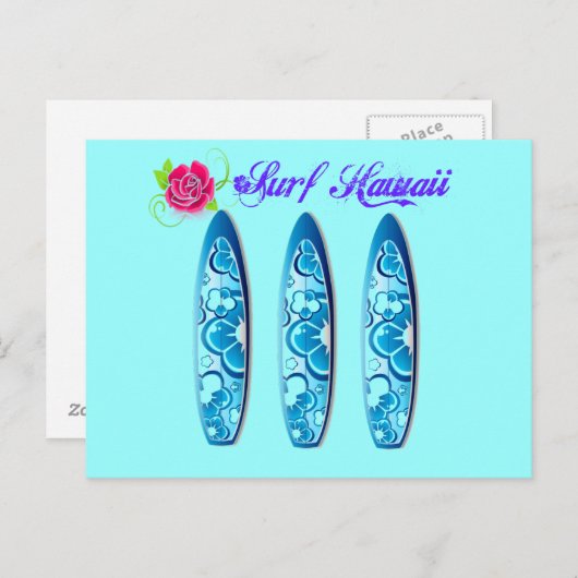 Surf Hawaii Surfboards Briefkaart (Voorkant / Achterkant)